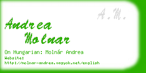 andrea molnar business card